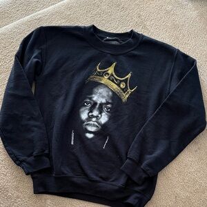 Notorious B.I.G. Biggie Black Graphic Sweater Hip Hop
